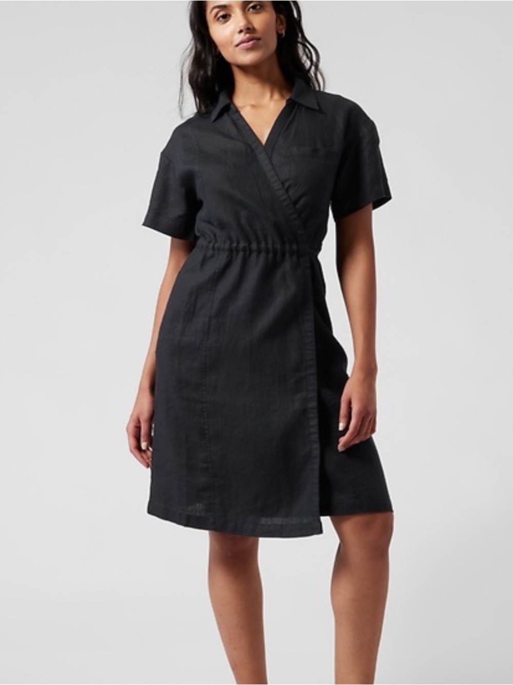 Athleta playa linen wrap dress 4